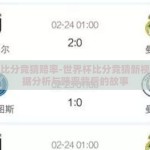 世界杯比分竞猜赔率-世界杯比分竞猜新视角，数据分析与赔率背后的故事