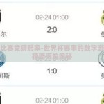 世界杯比赛竞猜赔率-世界杯赛事的数字游戏，竞猜赔率的奥秘