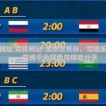 世界杯网址 竞猜网站-缤纷世界杯，竞猜乐趣无限——在线平台探索与体验分享
