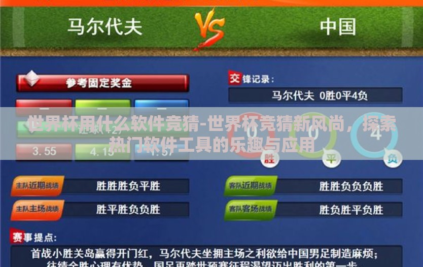 世界杯用什么软件竞猜-世界杯竞猜新风尚，探索热门软件工具的乐趣与应用