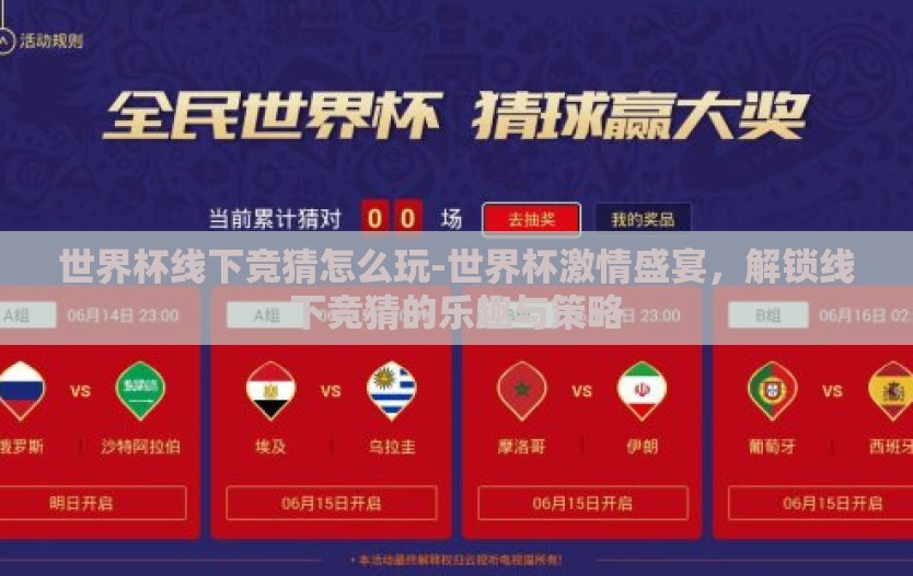 世界杯线下竞猜怎么玩-世界杯激情盛宴，解锁线下竞猜的乐趣与策略