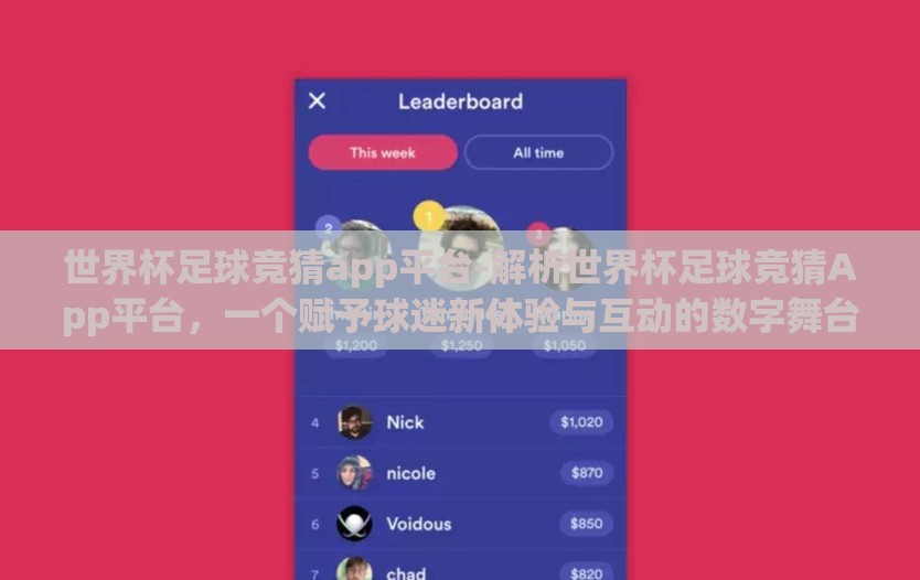 世界杯足球竞猜app平台-解析世界杯足球竞猜App平台,一个赋予球迷新体验与互动的数字舞台 世界杯足球竞猜app平台-解析世界杯足球竞猜App平台,一个赋予球迷新体验与互动的数字舞台