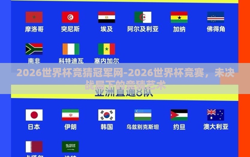 2026世界杯竞猜冠军网-2026世界杯竞赛，未决战局下的竞猜艺术