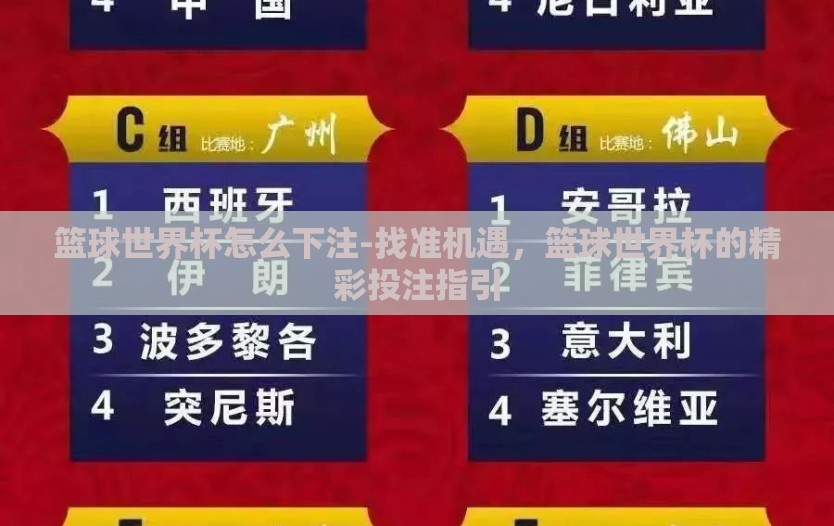 篮球世界杯怎么下注-找准机遇，篮球世界杯的精彩投注指引