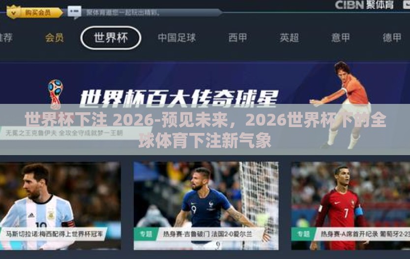 世界杯下注 2026-预见未来，2026世界杯下的全球体育下注新气象